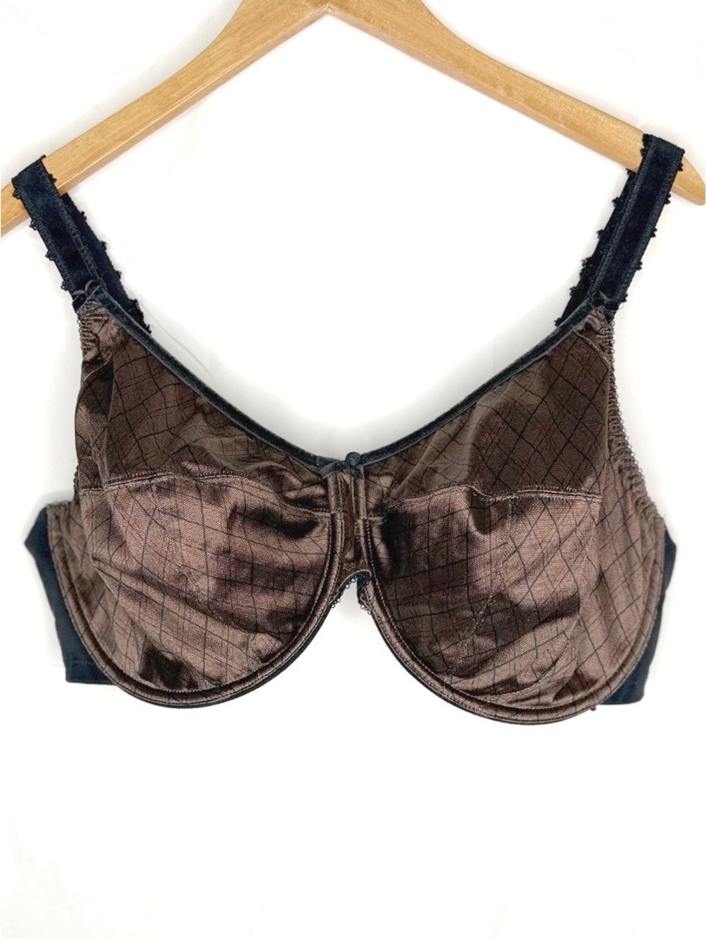 Elomi Bronze Black Mesh Underwire Full Coverage Bra 44F